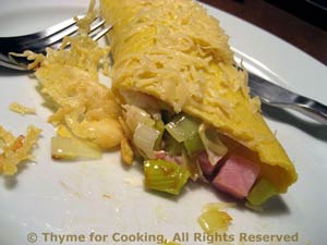 gg Crêpes with Leeks and Ham