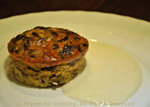 Mushroom Timbales with Parmesan Sauce