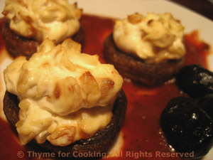 Stuffed Mushrooms with Browned Shallots and Garlic