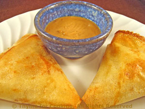 Samosas, with Peanut Sauce