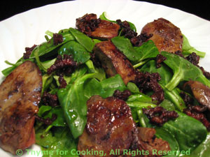 Spinach Salad with Sautéed Chicken Livers