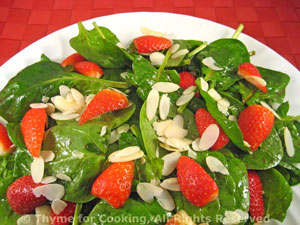 Spinach, Strawberry and Almond Salad