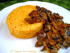Butternut Squash Timbales with Mushrooms