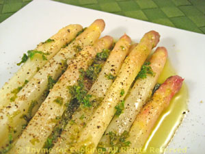 Asparagus with Lemon Parsley Vinaigrette 