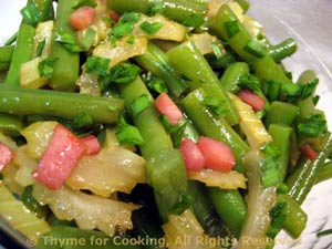 Green Beans with Sautéed Celery