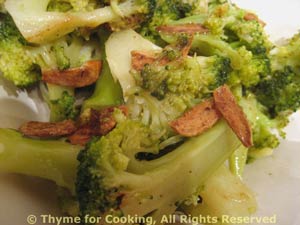 Broccoli with Garlic Chips