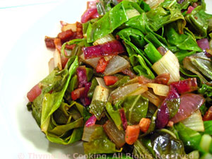 Sautéed Chard with Red Onion