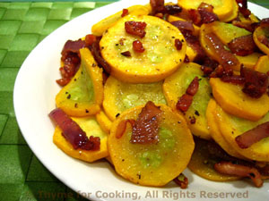 Summer Squash (Courgette) with Bacon