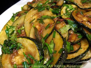 Sautéed Zucchini (Courgette) with Balsamic Vinegar