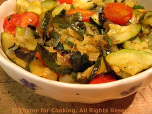 Sautéed Zucchini (Courgette) with Cherry Tomatoes