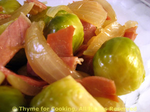 Brussels Sprouts with Prosciutto and Shallots