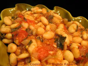Cannellini with Sage, Garlic and Tomatoes