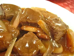 Beef Tips with Mushroom and Shallots
