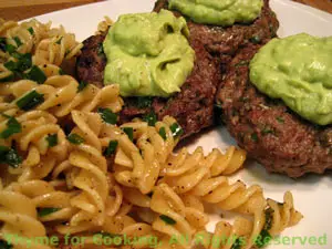 French Burgers with Avocado Sauce
