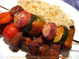 Beef and Vegetable Kebabs