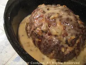 Meat Loaf with Creamy Mushroom Sauce