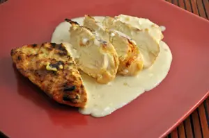 Grilled Chicken Breasts with Mustard Sauce