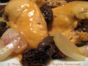 Chicken with White Wine and Morels (Coq au Vin Blanc)