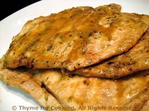 Soy Sauce/Mustard Turkey Cutlets