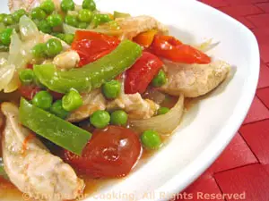 Turkey with Peas and Peppers