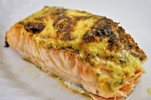 Baked Salmon with Lemon Mayonnaise