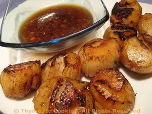 Grilled Scallops with Lemon Ginger Sauce