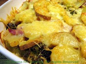 Potato, Ham and Broccoli Gratin