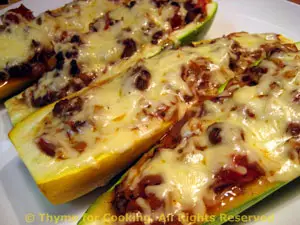 Stuffed Zucchini (Courgette) with Beef and Vermicelli