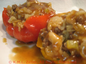 Stuffed Bell Peppers, Oriental Style