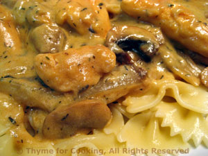 Chicken Stroganoff with Pasta