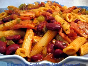 Pasta with Red Beans and Ham