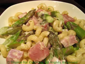 Pasta with Ham and Asparagus