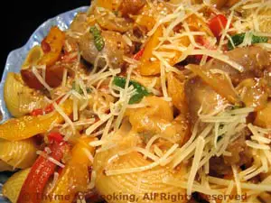 Warm Pasta with Sausage and Peppers