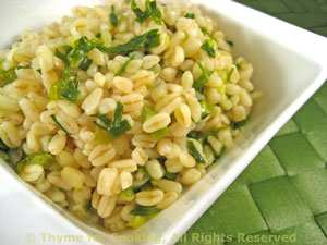 Thyme for Cooking Side Dishes: Barley, Polenta, Quinoa, Wild Rice.