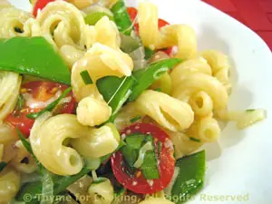 Pasta with Snow Peas and Cherry Tomatoes