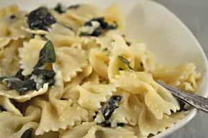 Pasta with Sage, Olive Oil and Parmesan