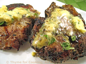 Lamb Chops with Dijon-Basil Butter