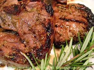 Lamb Chops with Rosemary, Sweet and Sour Marinade