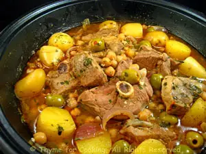 Tagine of Lamb, Chickpeas and Potatoes
