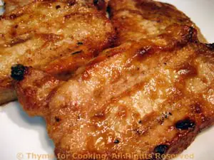 Grilled Pork Chops with Peanut Marinade