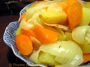 Braised Potatoes, Carrots and Onions