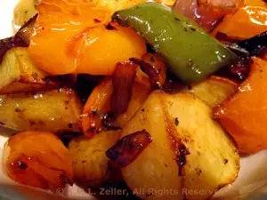Grilled Potatoes, Peppers, and Onions