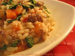 beef spinach risotto