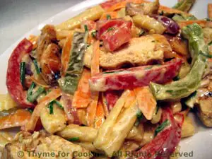 Chicken and Grilled Pepper Pasta Salad