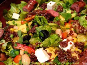 Southwestern Salad with Grilled Sausages