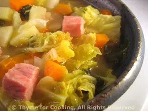 Cabbage Soup with Ham and Vegetables