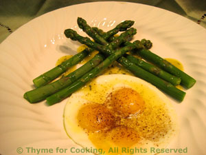 Asparagus with Quail Eggs