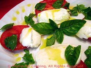 Tomato with Fresh Mozzarella and Basil, aka: Caprese salad