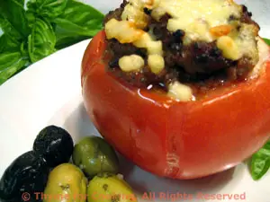 Baked Tomatoes Stuffed with Sausage