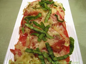 Baked, Sliced Tomatoes with Basil